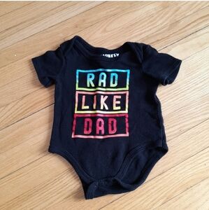 🐸3/$15🐸Black 'Rad Like Dad' Kids One Piece